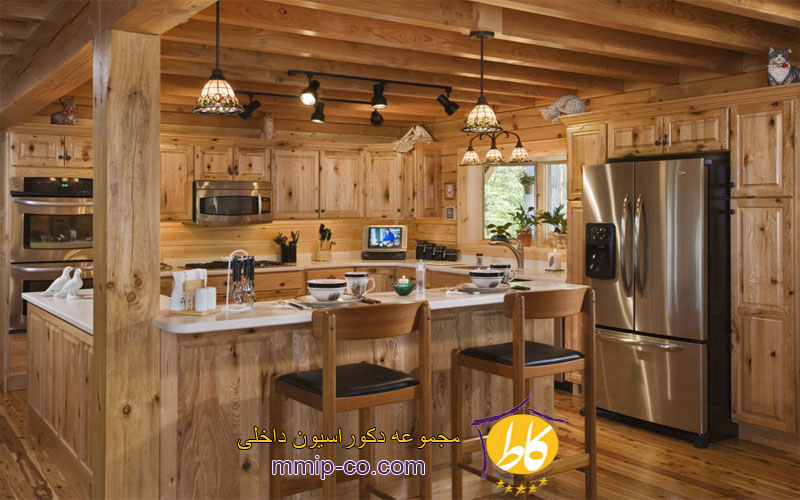 10 ایده جذاب از آشپزخانه های چوبی