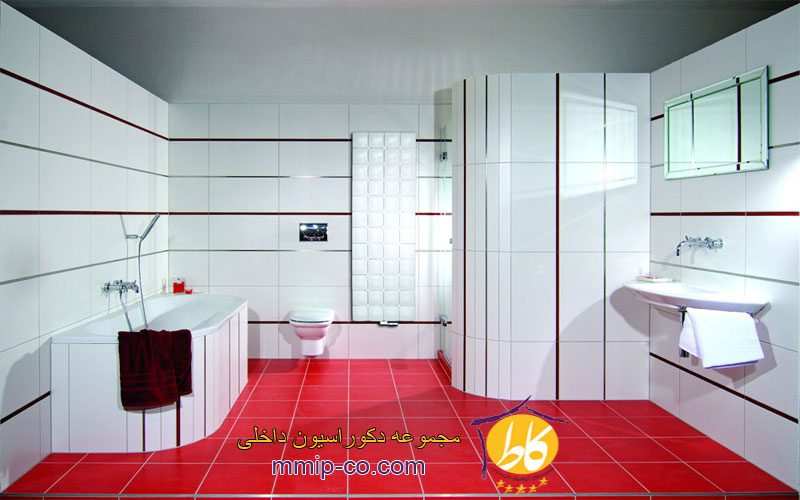 8 ایده از دکوراسیون داخلی حمام قرمز