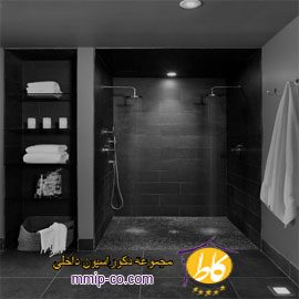 10 ایده استفاده از رنگ سیاه در حمام